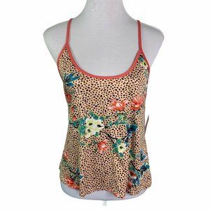 In Bloom By Jonquill Floral Print Lace Trim Top